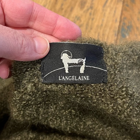 L’ANGELAINE – Khaki Wool & Kid Mohair Knit Vest (Taille G/XL) - Picture 7 of 11